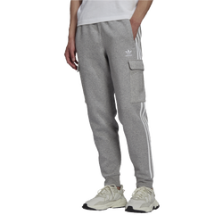 Men's - adidas Essentials Cargo Fleece Pants - Grey/Grey