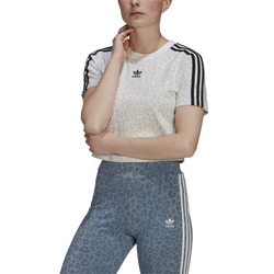 Women's - adidas Cropped T-Shirt - White/White