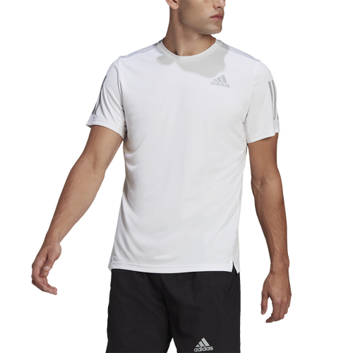 

adidas Mens adidas Own The Run T-Shirt - Mens White/Silver Size XL