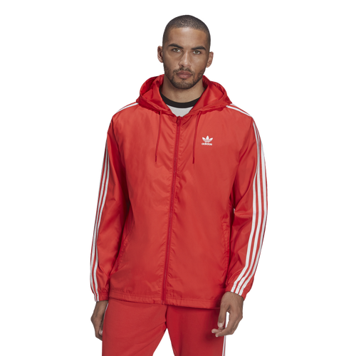

adidas Originals Mens adidas Originals 3 Stripes Windbreaker - Mens Red Size S