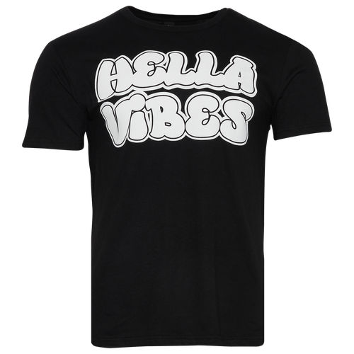 

Hella Bay Mens Hella Bay Hella Vibes T-Shirt - Mens Black/White Size L