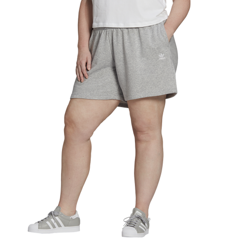 

adidas Originals adidas Originals Plus Size Knit Shorts - Womens Grey/White