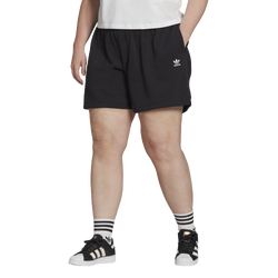 Women's - adidas Plus Size Knit Shorts - Black/Black