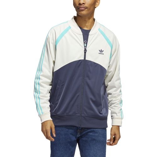 

adidas Originals Mens adidas Originals Superstar CB Track Jacket - Mens Wonder White/Semi Mint Rush/Navy Size L