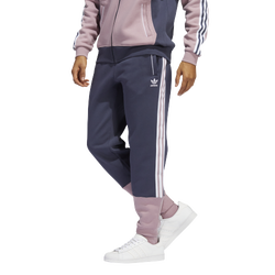 Men's - adidas Originals Superstar Fleece Pants - Navy/Mauve