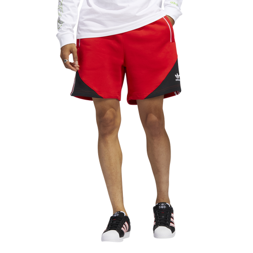 

adidas Originals Mens adidas Originals Superstar CB Fleece Shorts - Mens Red/Black/White Size S