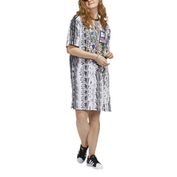 Women's - adidas Love Uni T-Shirt Dress - Black/White/Multi