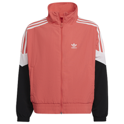 Girls' Grade School - adidas Woven Track Top - Black/Pink/White
