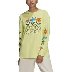Women's - adidas Graphic Long Sleeve T-Shirt - Yellow