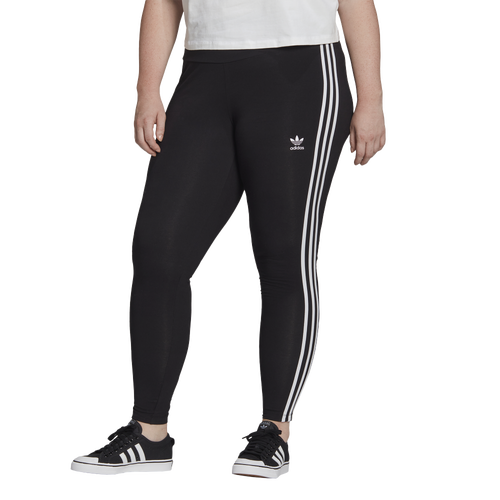 

adidas Originals Womens adidas Originals Adicolor Classics 3-Stripes Tights (Plus Size) - Womens Black/White