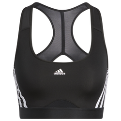 Women's - adidas 3 Stripe Med Bra - Black