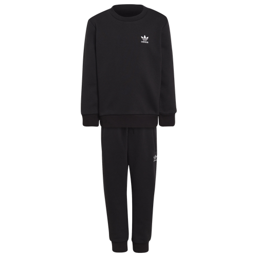 Shop Adidas Originals Boys  Adicolor Crewneck Tracksuit In Black