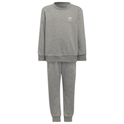Boys' Preschool - adidas Originals Adicolor Crewneck Tracksuit - Med Gray Heather