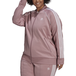 Women's - adidas Plus Size SST Tracktop - Pink/Pink