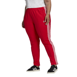 Women's - adidas Plus Size SST Pants - Red/Red
