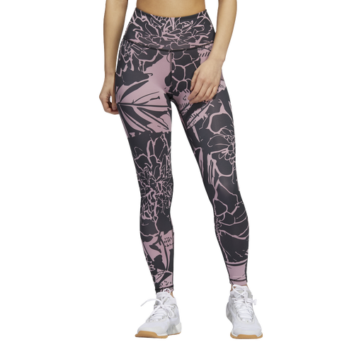 

adidas Womens adidas 7/8 Flower Tights - Womens Purple/Purple Size S