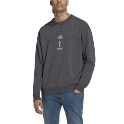 Men's - adidas World Cup 2022 Official Emblem Soccer Crew - Dark Grey Heather