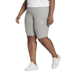 Women's - adidas Originals Essential Plus Sized Bike Shorts - Gray/Gray