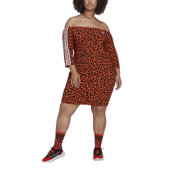 Women's - adidas Plus Size Dress - Orange/Black