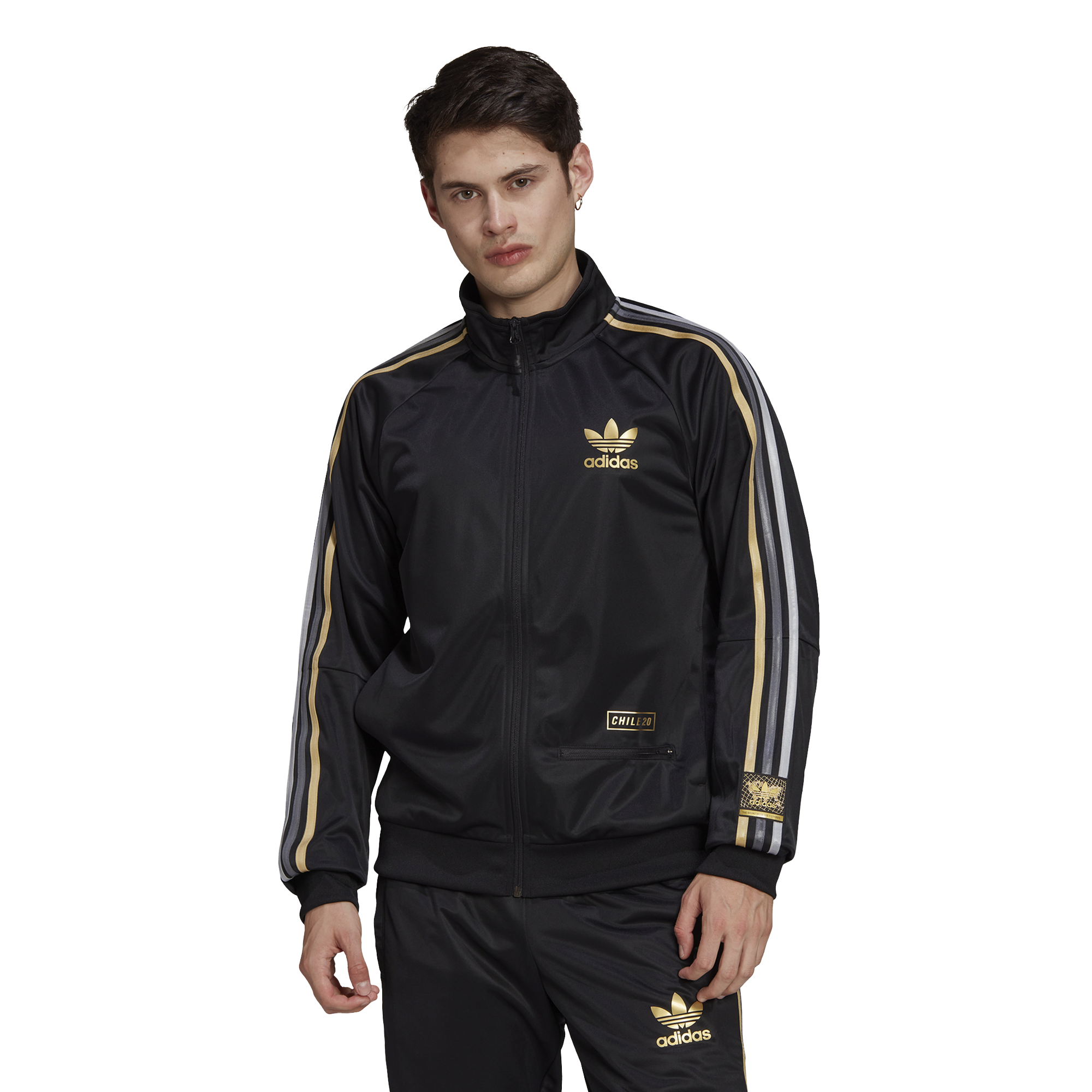 adidas tracksuits black and gold