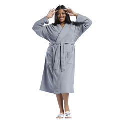 Women's - Reebok Cardi B Plush Robe - Gray/Gray