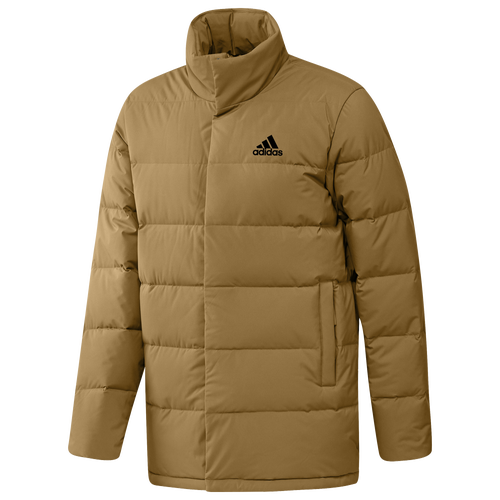 

adidas Mens adidas Helionic Hooded Down Jacket - Mens Wheat/Wheat Size XL