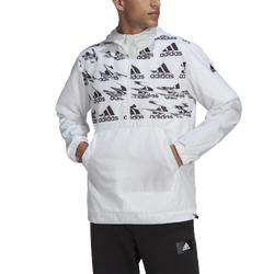 Men's - adidas Brand Love AOP Windbreaker - White/Black