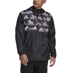 Men's - adidas Brand Love AOP Windbreaker - Black/White