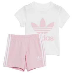 Girls' Toddler - adidas T-Shirt Set - Pink/White