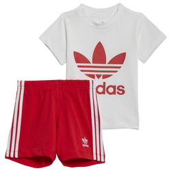 Boys' Toddler - adidas T-Shirt Short Set - White/Red