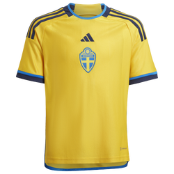 Boys' Grade School - adidas Sweden National Team 2022/23 Home Jersey - Yellow