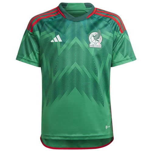 

Boys adidas adidas Mexico 22 Home Soccer Jersey - Boys' Grade School Vivid Green/Collegiate Green Size M