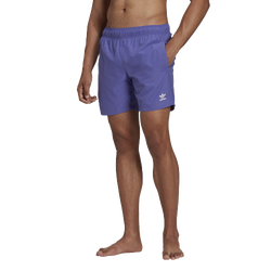 Men's - adidas Originals Adicolor Essentials Trefoil Swim Shorts - Purple/White