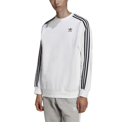 Men's - adidas 3-Stripes Crew - White