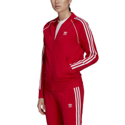 Women's - adidas Tracktop - Red/Red