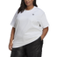 adidas Plus Size Graphic Long Sleeve T-Shirt - Women's White/White