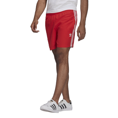 

adidas Originals Mens adidas Originals 3 Stripes Swim Short - Mens Red Size L