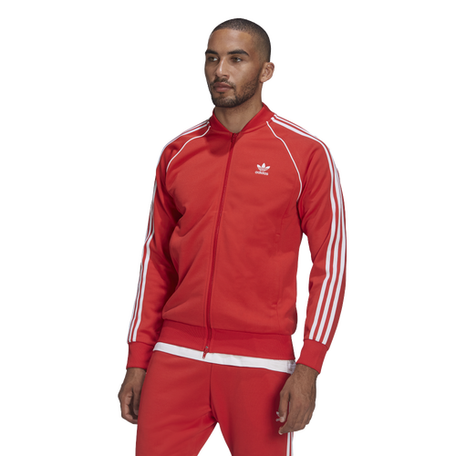 

adidas Originals Mens adidas Originals Adicolor Superstar Track Jacket - Mens White/Vivid Red Size S