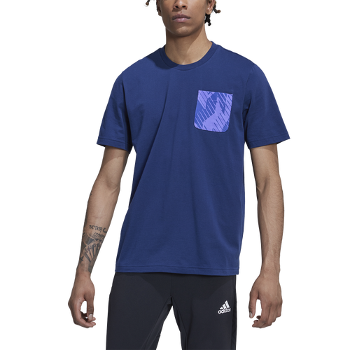 Adidas Originals Mens Adidas Soccer Graphic T-shirt In Night Indigo