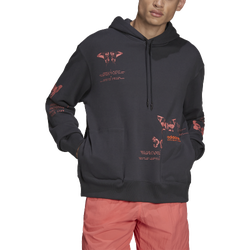 Men's - adidas Originals Adv Btf Hoodie - Black/Red