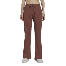 Women's - adidas Open Hem Track Pants - Brown/Brown