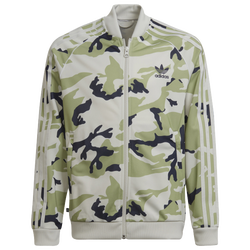Boys' Grade School - adidas Camo SST Top - Green/Navy