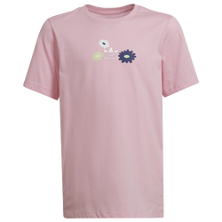 Girls' Grade School - adidas Originals Flower T-Shirt - Pink/Pink