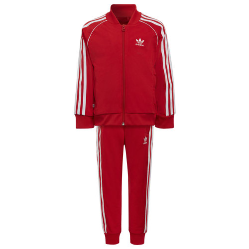 

adidas Originals Boys adidas Originals Adicolor Superstar Track Suit - Boys' Preschool Red/White Size 4