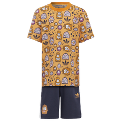Boys' Preschool - adidas Originals Kevin Lyons T-Shirt Short Set - Orange/Navy