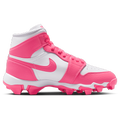 Jordan AJ 1 Mid Cleats - Jordan Digital Pink/White