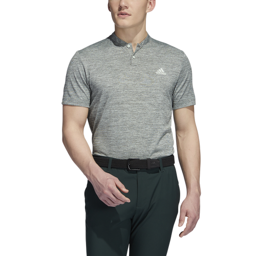 

adidas Mens adidas Texture Stripe Polo - Mens Shadow Green/Linen Green Size L