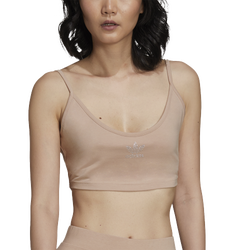 Women's - adidas Bra Top - Beige/Ash Pearl