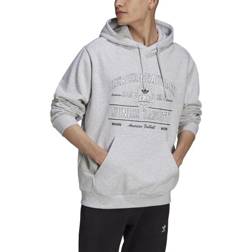 

adidas Originals adidas Originals Varsity Hoodie - Mens Lt Grey Heather/Black Size S