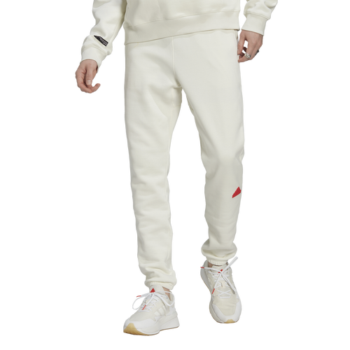 

adidas Mens adidas Fleece Pants - Mens Off White/Off White Size L